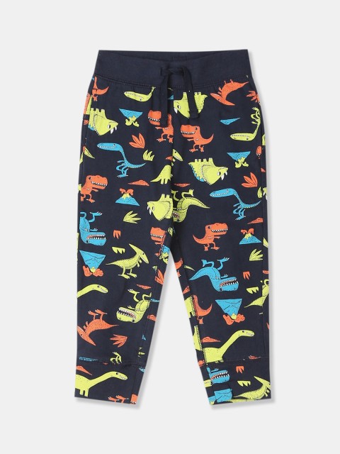 

GAP Boys Blue Drawstring Waist Printed Joggers