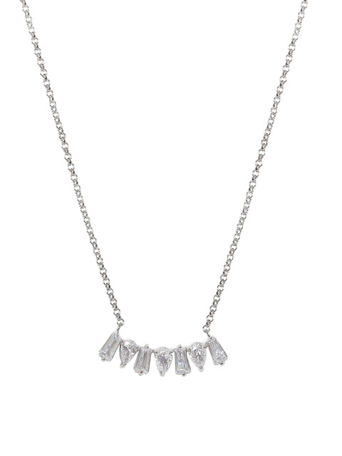 

GIVA Silver Bohemian Baguette Necklace 925 Hallmarked