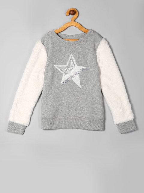 

GAP Girls Grey & White Sequinned Sweatshirt