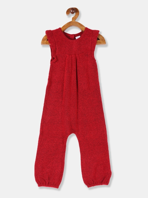 

GAP Girls Red Solid Basic Jumpsuit