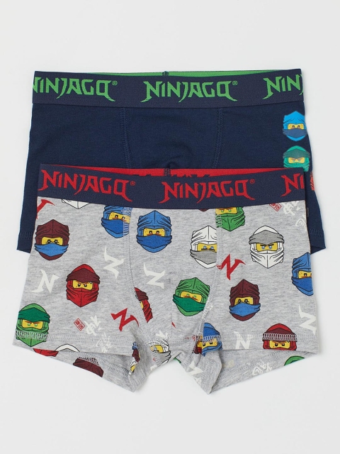 

H&M Boys Grey & Navy Blue Printed 2-Pack Boxer Shorts 0725829031
