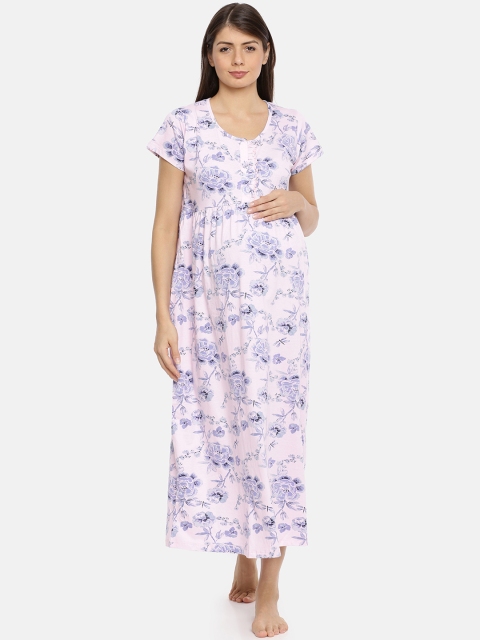 

Red Rose Pink Printed Nightdress