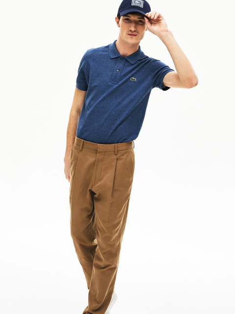 

Lacoste Men Blue Printed Polo Collar T-shirt