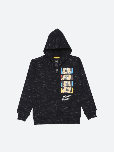 

Kids Ville Boys Black Micket & Friends Printed Hooded Sweatshirt