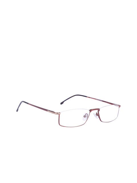 

MARC LOUIS Unisex Brown Solid Half Rim Rectangle Frames MLV183 C4 53