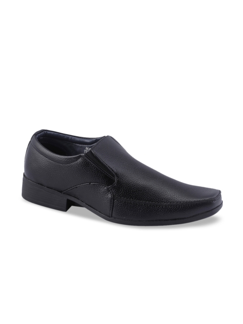 

Khadims Men Black Solid Formal Slip-Ons