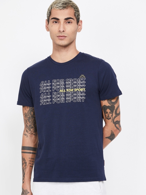 

Kappa Men Navy Blue Printed Round Neck T-shirt