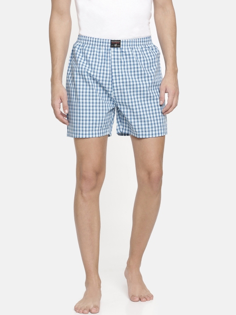 

Macroman M-Series Men Leisures Blue & White Boxers ML711