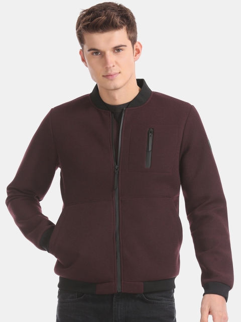 

Ed Hardy Men Maroon Solid Bomber