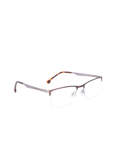 

MARC LOUIS Men Brown Striped Half Rim Rectangle Frames MLGM7233 C02 55