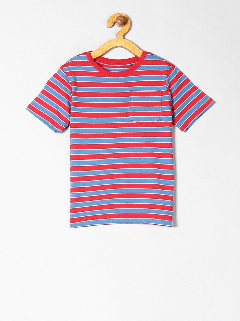 

GAP Boys Red Striped Round Neck T-shirt