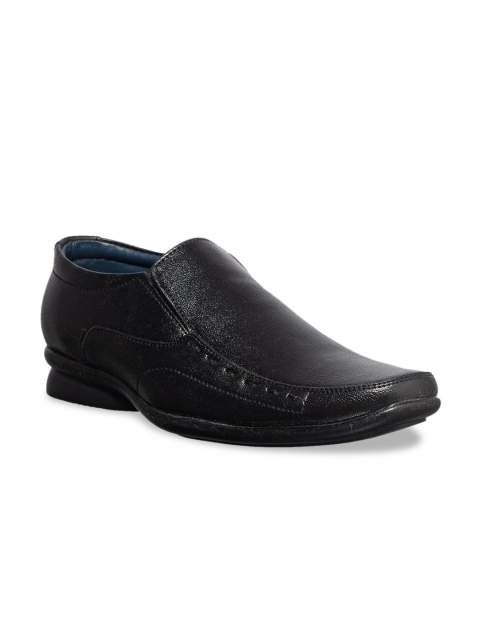 

Khadims Men Black Solid Formal Slip-Ons