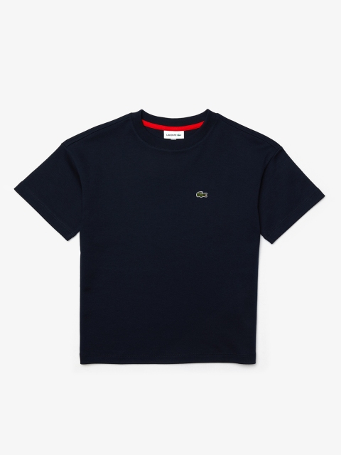 

Lacoste Boys Navy Blue Printed Round Neck T-shirt