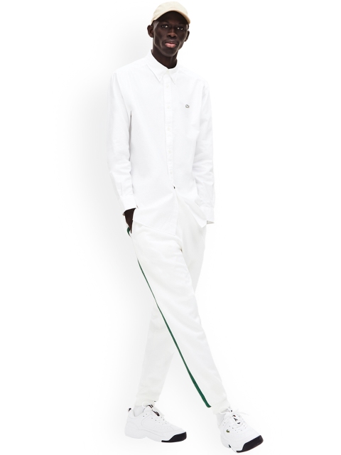 

Lacoste Men White Regular Fit Solid Casual Shirt