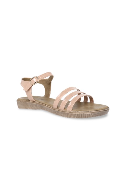 

SOLES Women Pink Solid Open Toe Flats