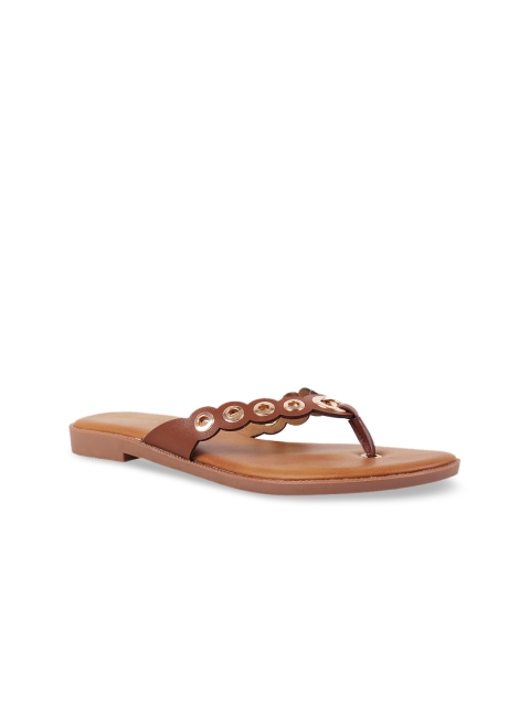 

Rocia Women Tan Brown & Gold-Toned Embellished Sandals