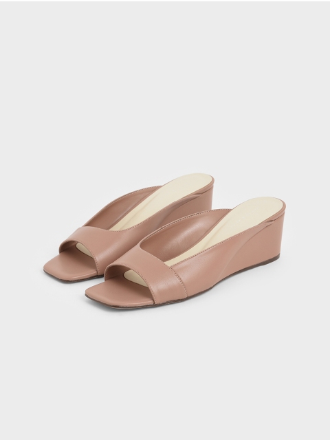 

CHARLES & KEITH Women Pink Solid Wedges