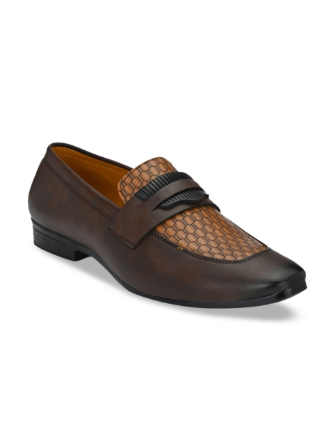 

Provogue Men Brown Printed Formal Loafers