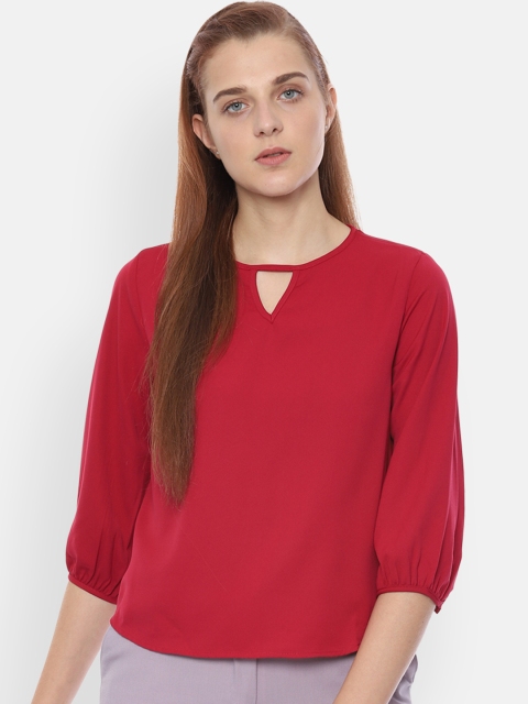 

Van Heusen Woman Women Red Solid Top