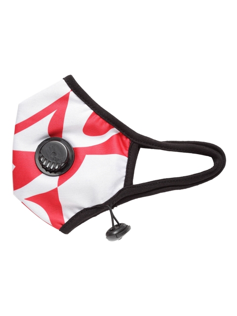 Budweiser Streetwear Co Adults Red & White 3-Ply Valved Reusable Mask