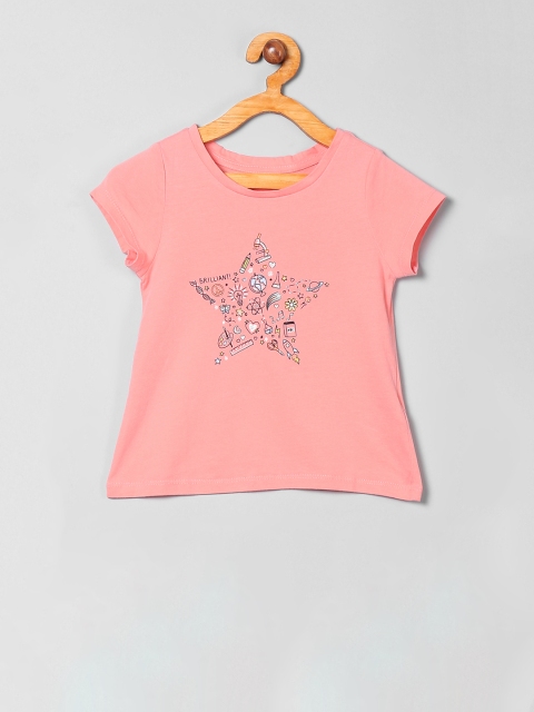

GAP Infants Pink Printed Round Neck T-shirt
