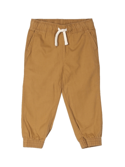

The Childrens Place Boys Brown Solid Straight-Fit Woven Pull On Joggers