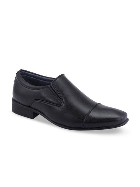 

Khadims Men Black Solid Formal Slip-Ons