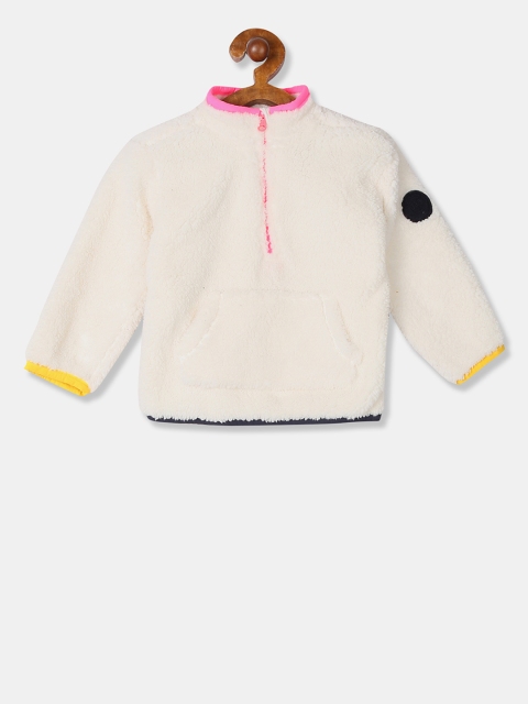 

GAP Girls White Solid Sweatshirt