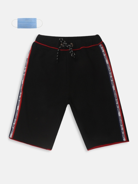 

Lil Tomatoes Boys Black Solid Regular Fit Regular Shorts