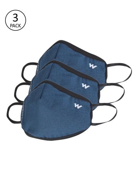 

Wildcraft Adults Pack of 3 Reusable 3-Layers W95+ Protective Outdoor Masks, Blue