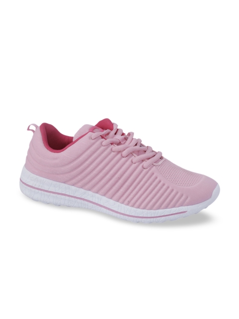 

Khadims Women Pink Woven Design Sneakers