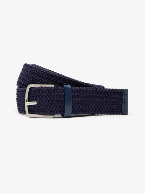 Lacoste Men Navy Blue Braided Belt