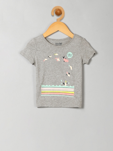 

GAP Boys Grey Printed Round Neck T-shirt