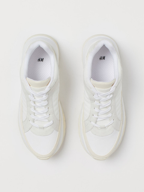 

H&M Women White Solid Trainers