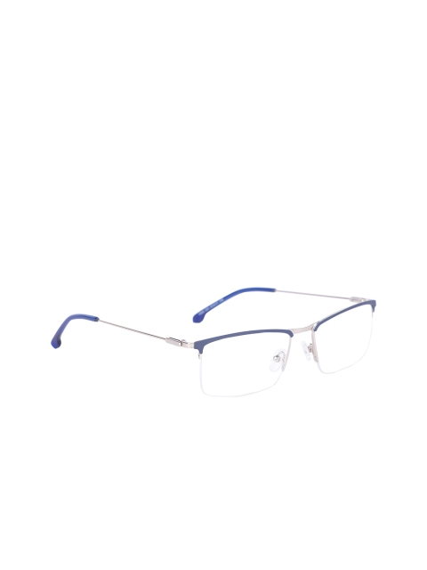 

MARC LOUIS Men Blue & Silver-Toned Solid Half Rim Rectangle Frames