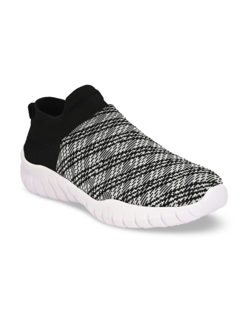 

Mactree Men Black & White Slip-On Sneakers