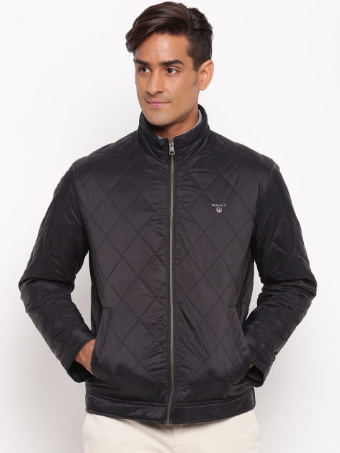 

GANT Men Black Solid Quilted Jacket