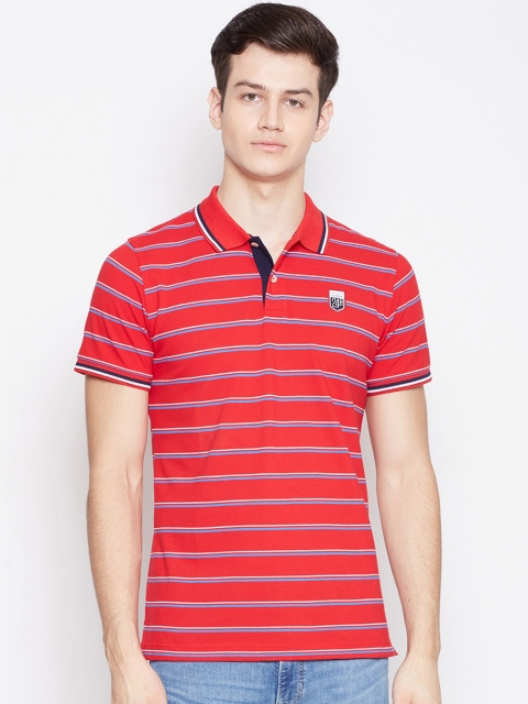 

GANT Men Red Striped Polo Collar T-shirt