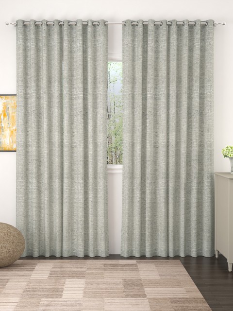 

Story@home Grey Set of 4 Jacquard Textured Door Curtains