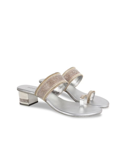 

Rocia Women Silver Embellished Block Heels