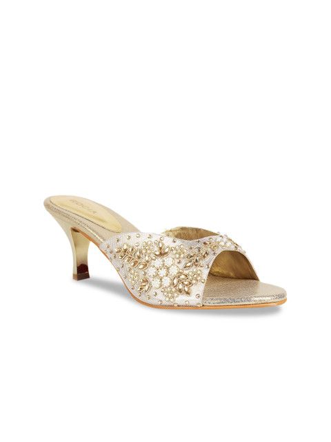 

Rocia Women Gold-Toned Embellished Heels