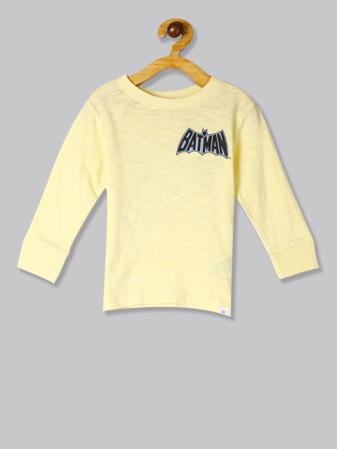 

GAP Boys Yellow Batman PrintRound Neck T-shirt