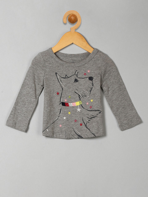 

GAP Boys Grey Solid Round Neck T-shirt