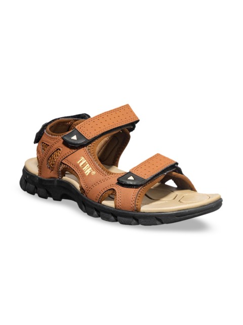 

Khadims Men Brown Solid Sports Sandals