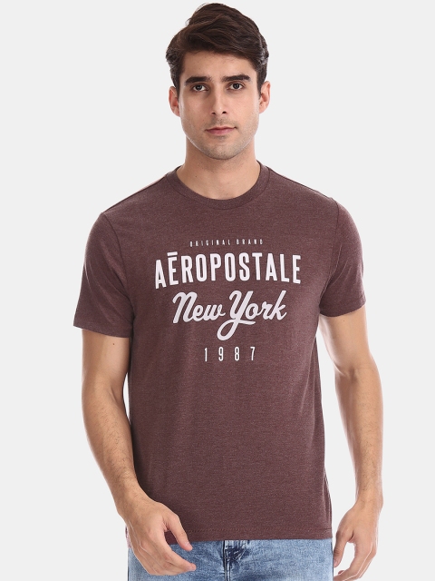 

Aeropostale Men Maroon Printed Round Neck T-shirt