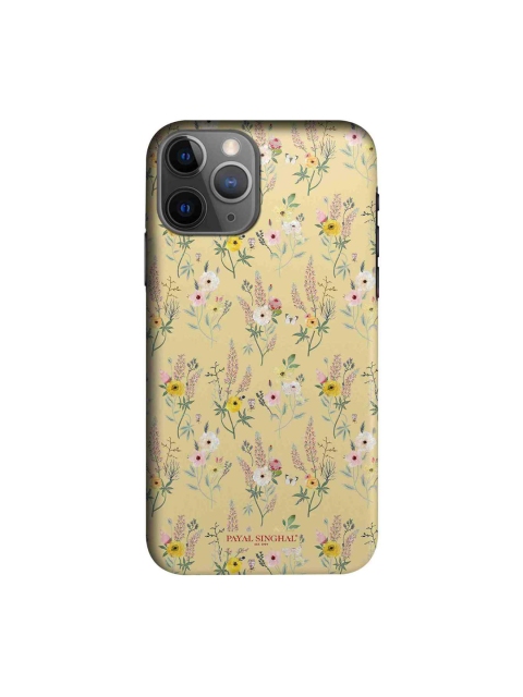 

macmerise Yellow & Pink Floral Printed iPhone 11 Pro Max Case