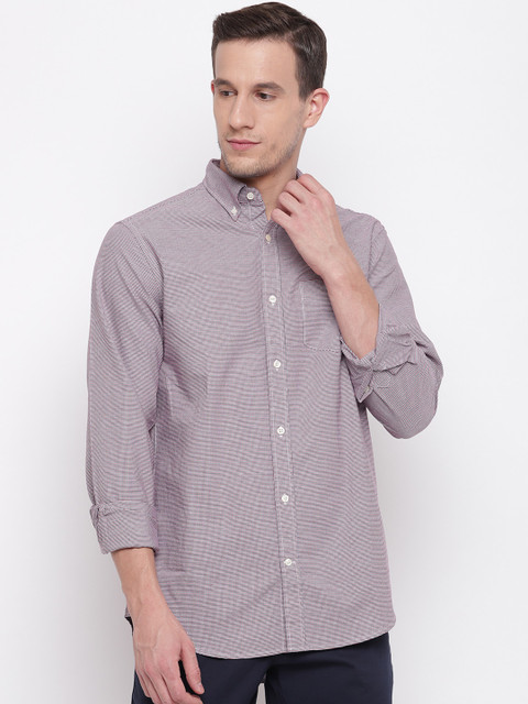 

GANT Men Red Regular Fit Checked Casual Shirt