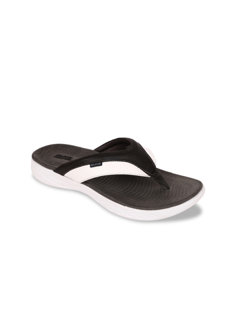 Duke Men Grey & White Solid Thong Flip-Flops