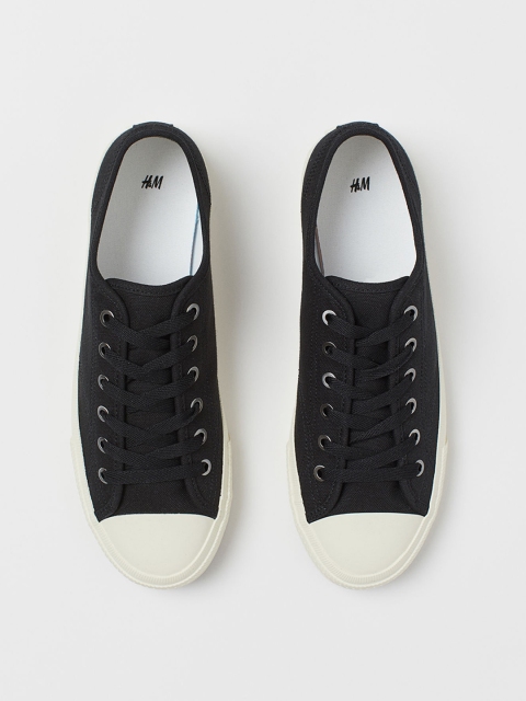 

H&M Men Black Canvas Shoes