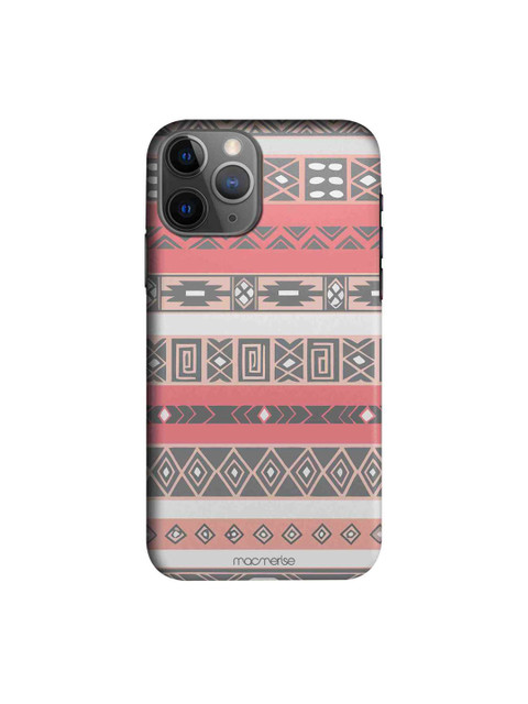 

macmerise Grey & Peach-Coloured Aztec Pro Case For iPhone 11 Pro Max